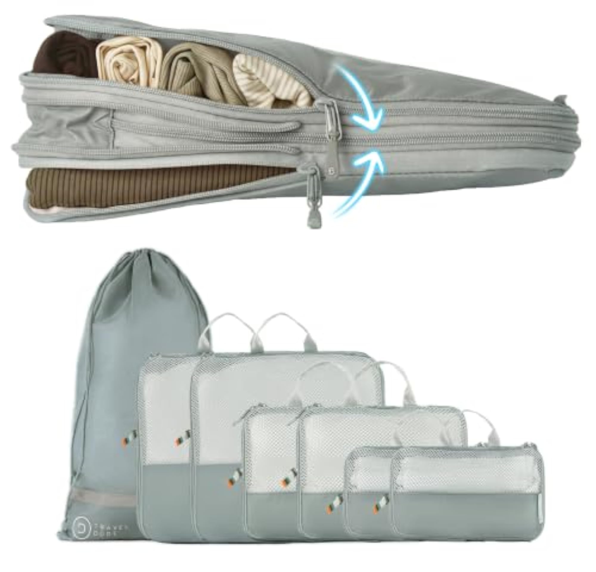 Compression Packing Cubes, Luggage Organisers Set