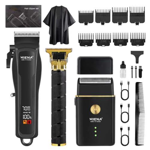 HIENA PRO Professional Hair Clipper Set for Men, Cordless Barber