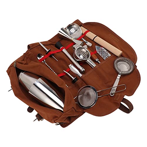 Kit portátil bartender 18 piezas acero inoxidable miniatura 5