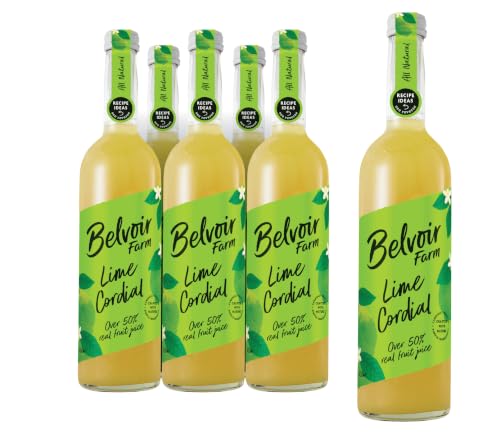 Belvoir Farm Lime Cordial - Fresh Pressed Lime Juice | Zingy Citrus Taste | Traditional Family Recipe | 100% Natural Ingredients | Suitable for Vegetarians & Vegans - single 500ml Bottle