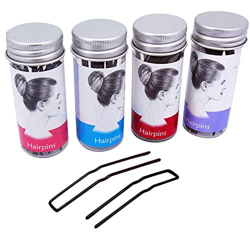 Rocst U Shaped Hairpins For Bun Bobby Pins Clips For Woman Girl Hairdressing Salon 12Pcs Brown #TOP6