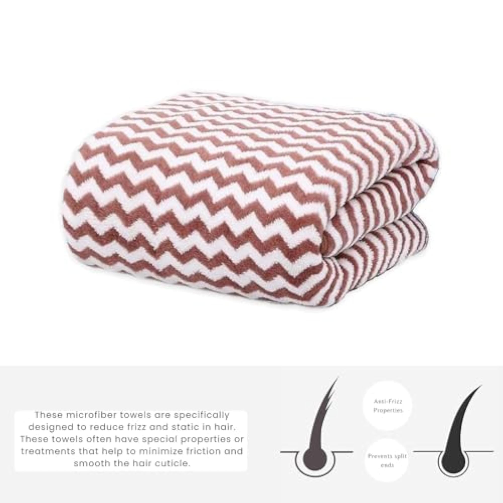 Microfiber Zigzag Bath Towel, Soft & Quick Dry