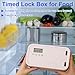 Timed Lock Box - Unplug from Cell Phones, Video Games, Socials, Snacks, Distractions - Time Locking Container - 30 Days Max Timer - Be More Present, Productive & Focused - Habit Control - Beige