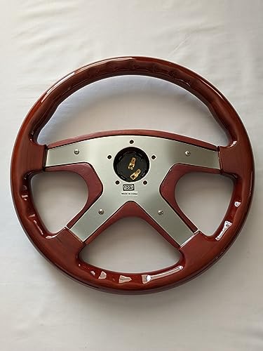Raptor 15" Mahogany Wood Steering Wheel (Silver) #TOP5