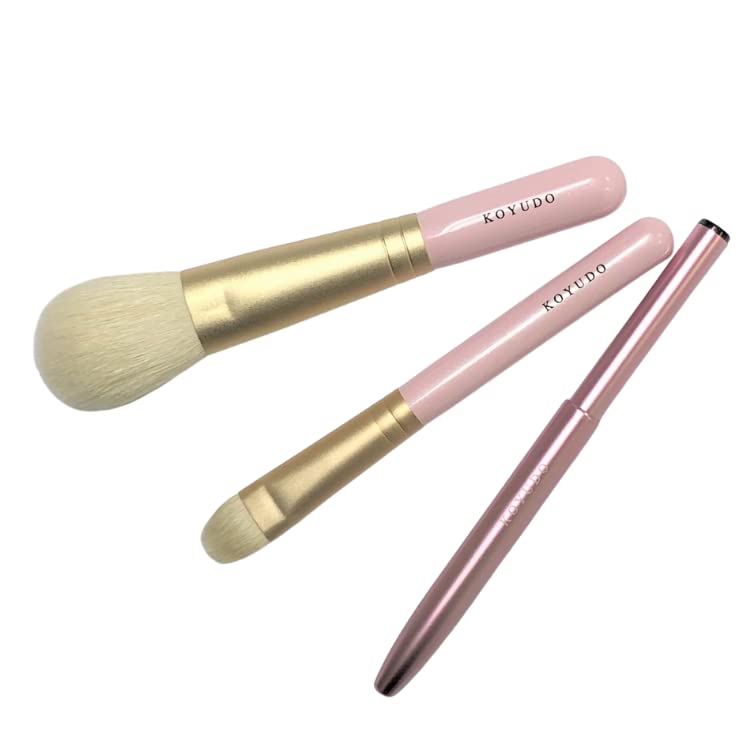 Kumano Makeup Brush Set Cheek Eye Shadow Lip Goat Hair Gift Box Japan