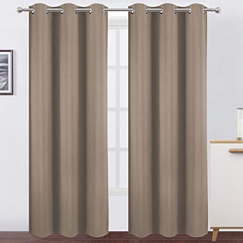 Image of LEMOMO Cappuccino Thermal Blackout Curtains /42 x 84 Inch /Set of 2 Panels Room Darkening Curtains for Bedroom
