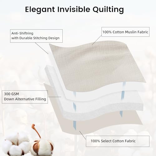 Phf 100% Cotton Muslin Comforter Set King Size thumb #3
