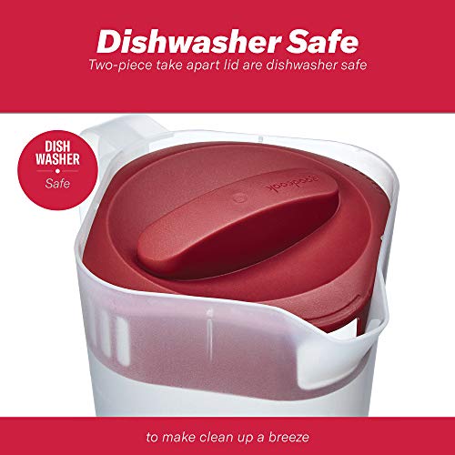 image for Goodcook 10659 1/2 Gallon Plastic Straining Pitcher Square Lid with 3 