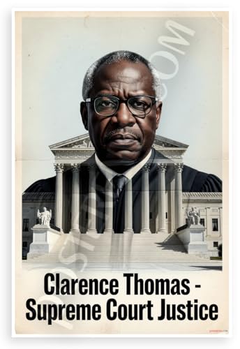 Clarence Thomas Supreme Court Justice Vintage Portrait 12x18 US Made