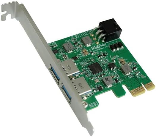 RocketU 1022D PCIe 3.0 x1 2-Port 5Gb/s USB 3.2 HBA