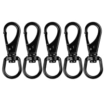 Stainless Steel Swivel Eye Snap Hook, 5 Pack 3.5 Inch Heavy Duty Flag Clips for Flagpole Rope, Diving Clips Spring Hooks for Bird Feeders, Pet Chains, Dog Tie-Out Cable, Keychains
