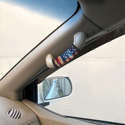 Vintage US Flag Handle Wrap Set of 2, Soft Handle Grip for Women Men Travel Luggage Outdoor Bag Markers Decor4