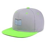 JPAK Minimalist Open Blue Book Hip-Hop Snapback Hat Embroidered Baseball Cap Minimalist Open