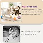 Retro Shaw Catnip Balls with Bell Inside - 6 Pcs Interactive Catnip & Silvervine Cat Toys, Durable Wool Balls for Indoor Cats, Kitten Teething Toys, Natural Catnip Toys for Bored Cats - Image 6