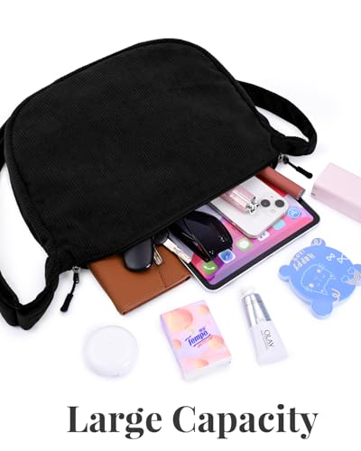 Image of Crossbody Crescent Bag for Women Men Trendy, Crescent Sling Bag with Adjustable Strap, 2 Zippers Lightweight