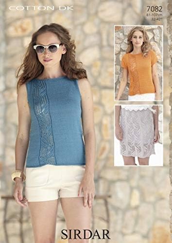 Sirdar Ladies Skirt & Tops Cotton Knitting Pattern 7082 DK