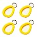 10個伸縮性のスパイラルコイルクリップコイルブレスレットキーホルダー にとって ジム、プール、ビーチ、入浴センター、スーパーマーケット、ショッピングモール、学校、その他の場所に最適です- 黄色
