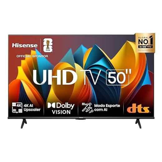 Hisense Smart TV UHD 4K DLED 50" Polegadas 50A6K com HDR10+ Dolby Vision Game Mode Controle por Voz Alexa Built-In AirPlay
