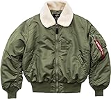 Rücken: Schlicht ALPHA INDUSTRIES Herren 100107-1-m Jacke, Grün (Sage/Green 1), Medium