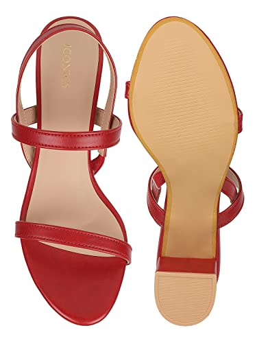 Image of ICONICS Women's Heels, Red, 3
