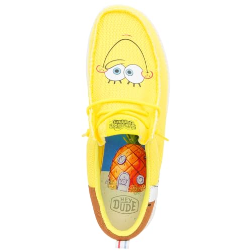 Image of HEYDUDE X Spongebob, Men's Slip-on Loafers, Comfortable & Light-Weight