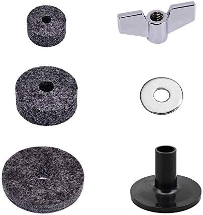 Miniatura 4 de (21 piezas) Accesorios de repuesto para platillo, fieltros de platillo, copa de fieltro de embrague de alta gorra, fundas de platillo de fieltro con
