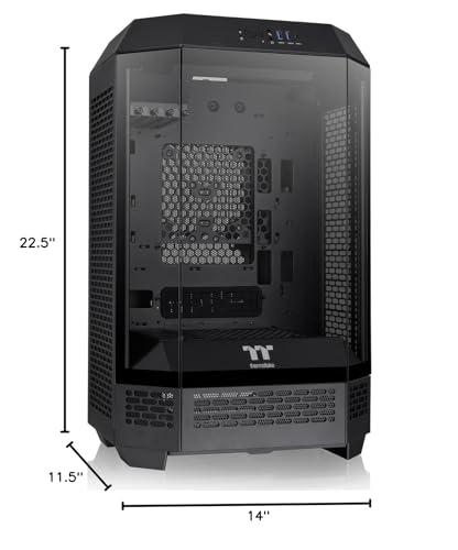 Image of Thermaltake Tower 300 Black Micro-ATX Case; 2x140mm CT Fan Included; Support Up to 420mm Radiator; Optional Chassis Stand Kit Allows Horizontal Display; CA-1Y4-00S1WN-00; 3 Year Warranty