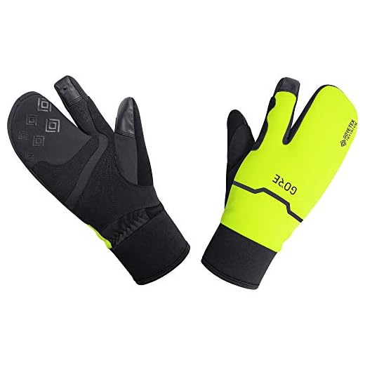 GORE WEAR GORE-TEX INFINIUM termiska handskar, Unisex, Svart/Neongul, 7, 100656