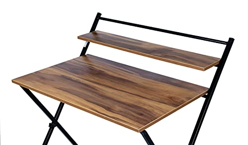 Image of BLUMUNO X-Plus Folding Table for Home, Office, Art, Study, Computer and Gaming I Foldable Desk I Work from Home I Multipurpose I Engineered Wood Top I No Assembly Required (Natural Wooden Finish)
