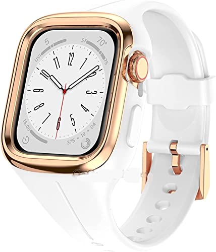 Boîtier métal et bracelet silicone premium pour Apple Watch SE 40mm