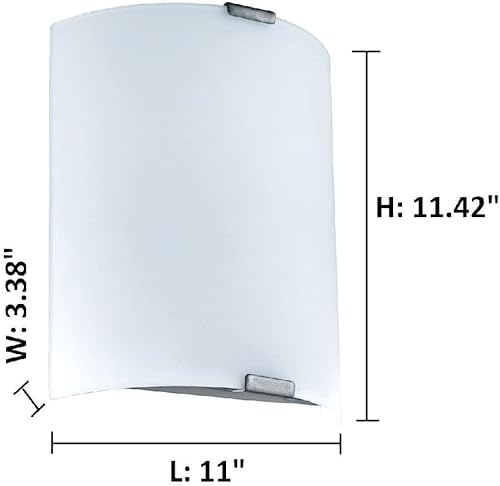 Miniatura 8 de EGLO 84028A Grafik 1 moderno aplique de pared para interiores, regulable, lámpara de espejo LED para pasillo, baño, chimenea, 7 pulgadas,
