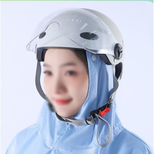 Capucha de lluvia de PVC grueso con doble ala desmontable impermeable 4