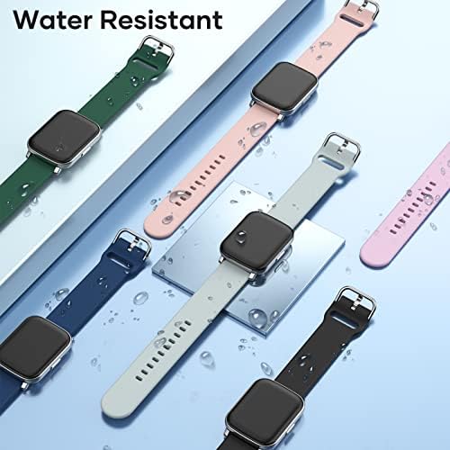 Hadisala Smart Watch Bands, 20mm Replacement Adjustable Smartwatch Straps, Soft Silicone Strap Wristband Accessory