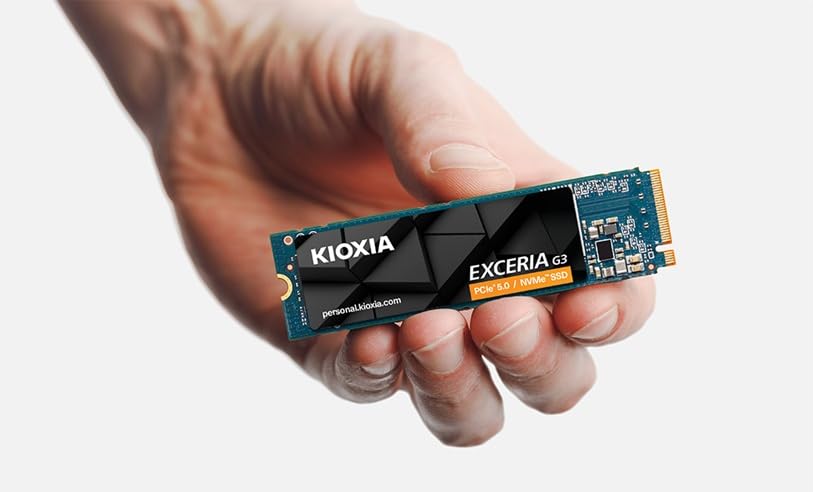 Image of KIOXIA EXCERIA G3 1TB NVMe SSD, up to 10000MB /s R, 5Y Warranty, PCIe Gen5 NVMe M.2 (2280) | Interna| Best for AI Computing and Gaming Storage TBW600