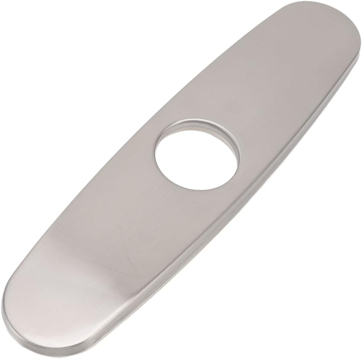 Sink Faucet Hole Cover Plate Deck Plate Escutcheon 10 Inch Oval Stainless Steel Brushed for 1 Hole or 3 Faucet for Kitchen Bathroom Sink Vanity