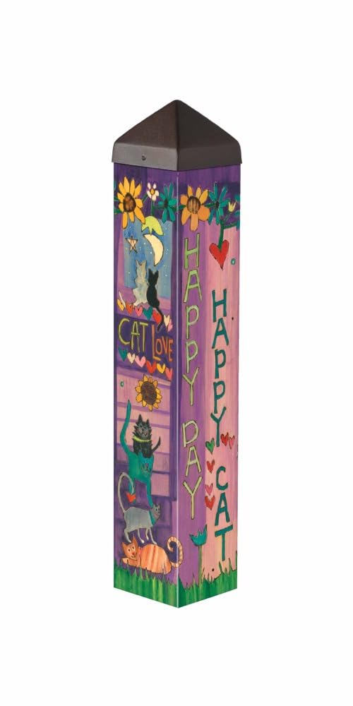 Studio M Kunststange „Happy Cat“ – 50,8 Cm, Wetterfestes PVC, Für Garten, Terrasse & Vögel Studio M Kunststange „Happy Cat“ – 50,8 Cm, Wetterfestes PVC, Für Garten, Terrasse & Vögel