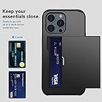 PhoneBeat-Case-for-iPhone-13-with-Card-Holder-Wallet-Credit-Phone-Case-4-Cards-for-iPhone-13-for-Women-Men-Black