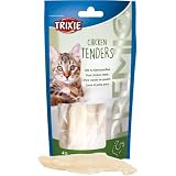 TRIXIE Katzensnack Hühnerbrust, dampfgegart - leckere Katzenleckerlis mit Huhn - reich an Proteinen, 70g - 42735