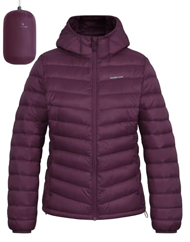Pioneer Camp Womens Puffer Jacket Lightweight Packable Womens Winter Coats