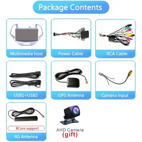 Caméra de recul autoradio portable Ford Figo Bluetooth écran tactile
