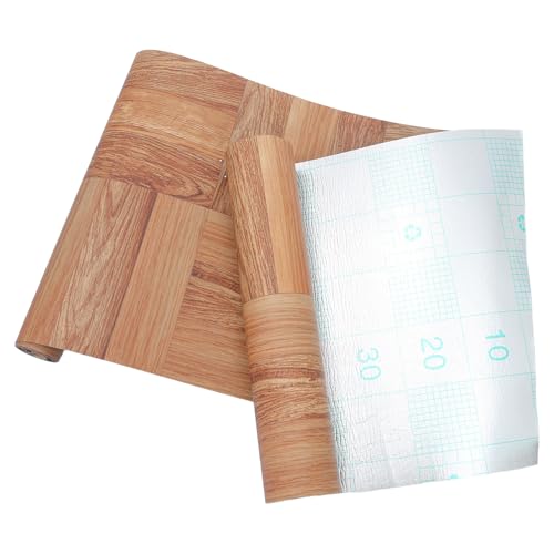 Hemobllo Baldosas Autoadhesivas de Pvc para Suelo 58,5 Cm X 3 M X 1,5 Mm, Pegatinas Impermeables Textura de Madera Original, Antideslizantes, Ideales para Oficinas, Cocinas y Renovación