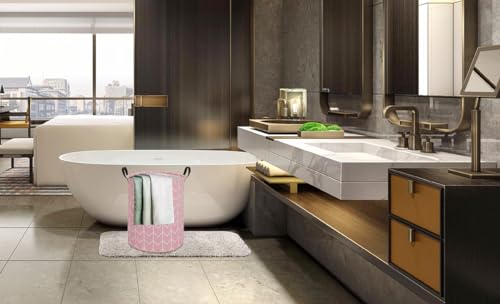 Image of Round Laundry Hamper Storage Basket Fabric Material Storage Hamper Organization Basket, Storage Bin, Gift Box with Handles for Room
