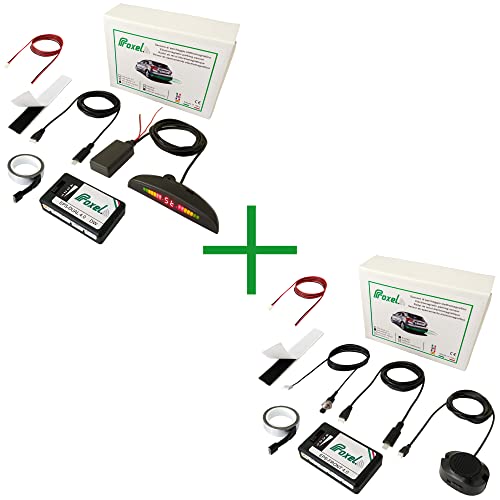Proxel EPS-Front 4.0 + EPS-Dual 4.0 DW Sensores de estacionamiento electromagn&eacute;ticos Invisibles Delantero + Trasero con Pantalla inal&aacute;mbrica Sin perforar el Parachoques Ver. Universal y Original 2021