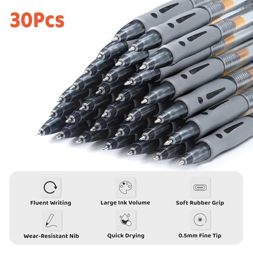Bolígrafos Gel Negros 30 Unidades Punta 0.5mm miniatura 5