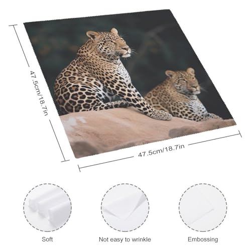 Servilletas de Tela African Leopard on Rock 6 PCS miniatura 2