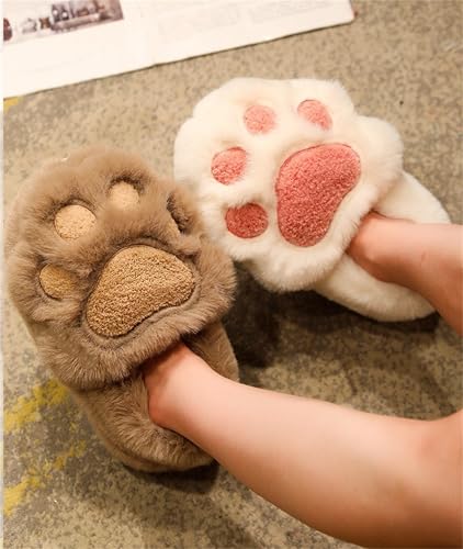 Cat Paw Slippers for Women Men Cute Animal House Fuzzy Winter Cotton Shoes Indoor Outdoor Warm Non-slip Soft3