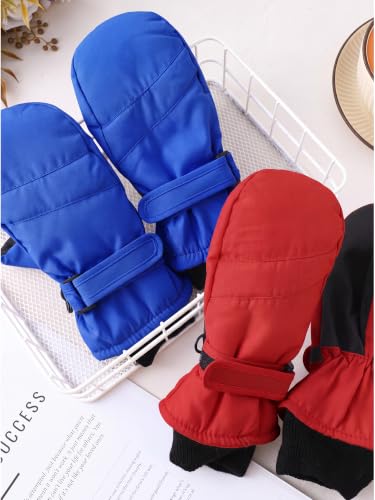 Image of SATINIOR Kids Snow Mittens Waterproof Winter Ski Gloves Warm Thicken Snow Gloves for Girls Boys