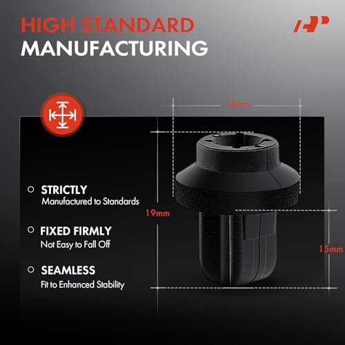 Clips de nailon para matrícula de Mercedes-Benz, sujeción antivibración de 8 mm 3