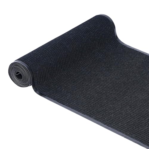 tonchean Tapis de couloir 90 x 300 cm antidérapant Tapis de cuisine Chemin de tapis Paillasson Lavable Tapis anti-salissures Tapis long Chemin anti-salissures...