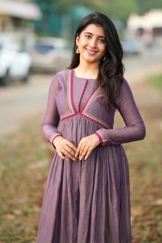 Image of GoSriKi Women's Rayon Viscose Solid A-Line Kurta with Palazzo